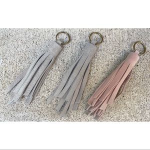 Handmade Suede Fringe Keychain